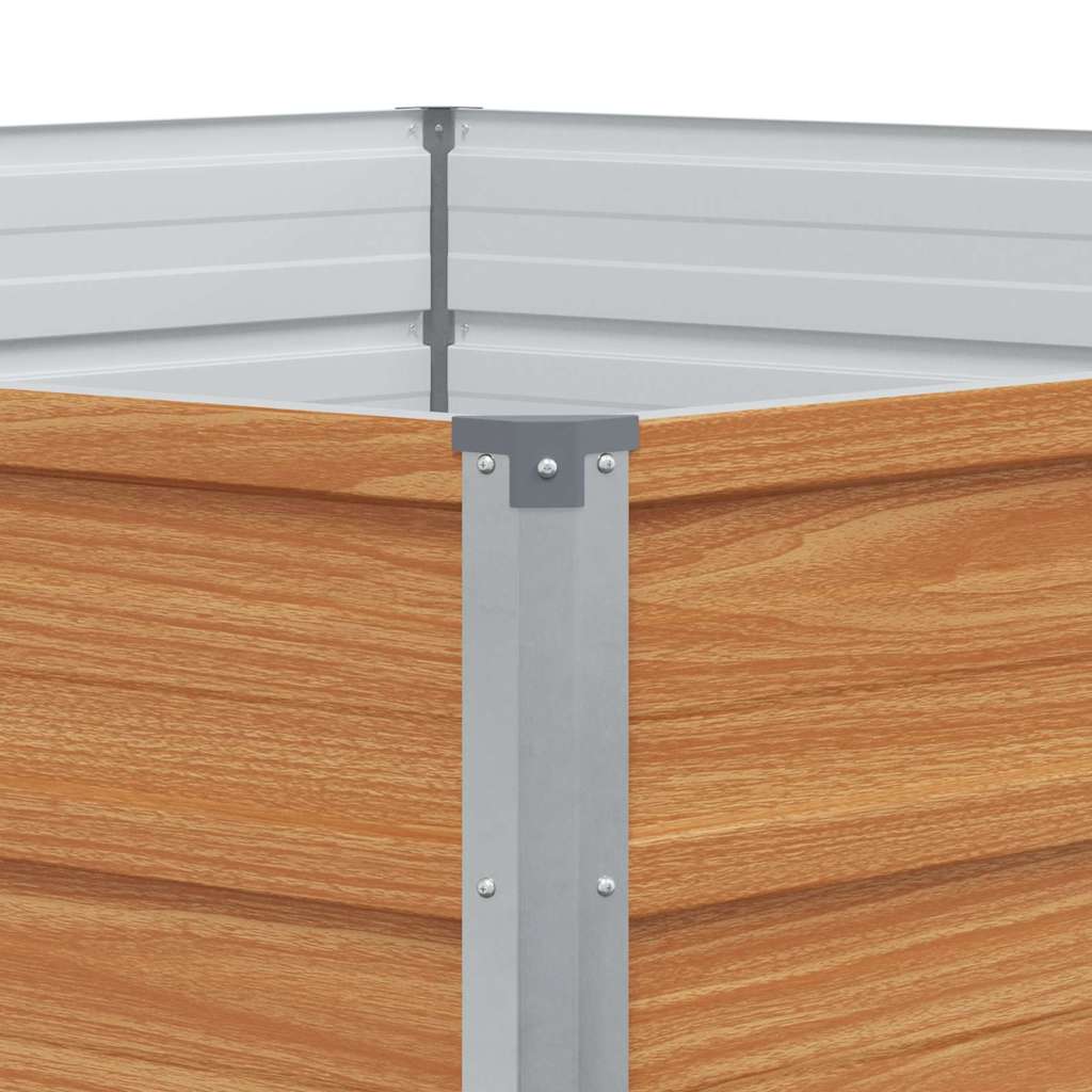 Hochbeet Im Garten Hellbraun Verzinkter Stahl