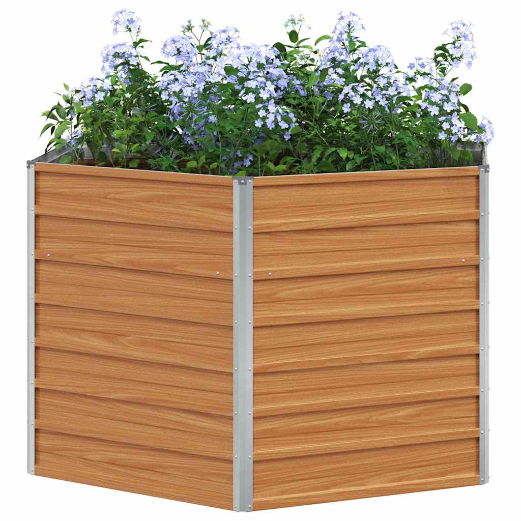 Hochbeet Im Garten Hellbraun Verzinkter Stahl