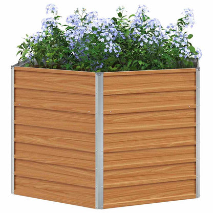 Hochbeet Im Garten Hellbraun Verzinkter Stahl