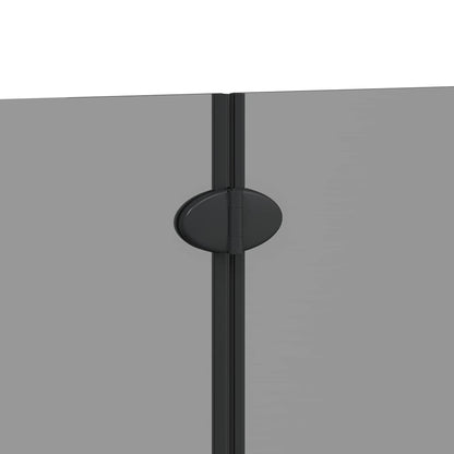 Bad-Duschschirm Schwarz 130 X 138 Cm Gehärtetes Glas