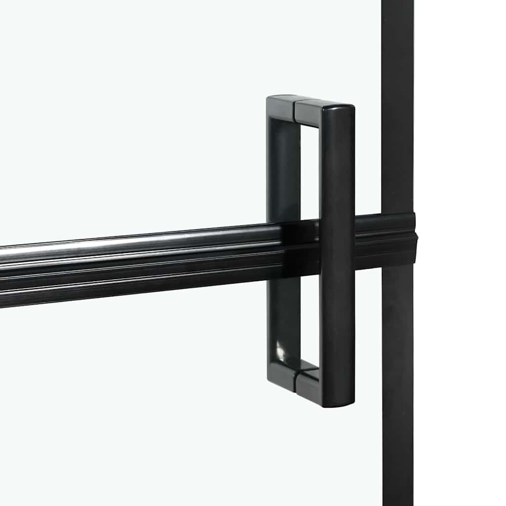 Bad-Duschschirm Schwarz Und Transparent 116 X 68 X 128 Cm