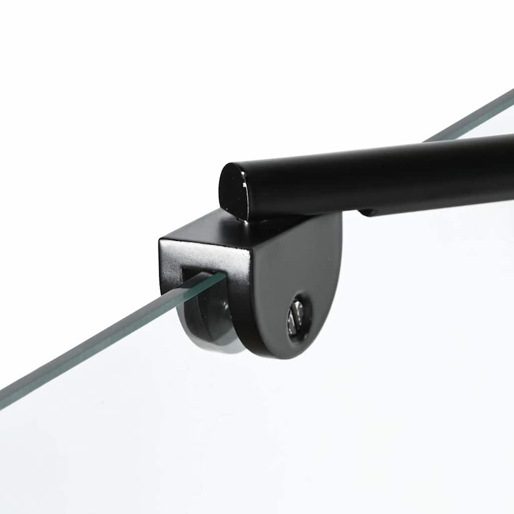 Bad-Duschschirm Schwarz Und Transparent 116 X 68 X 128 Cm