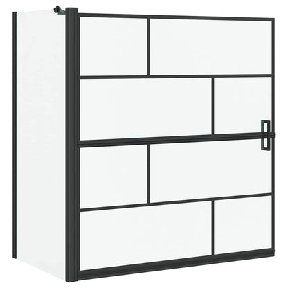 Bad-Duschschirm Schwarz Und Transparent 116 X 68 X 128 Cm