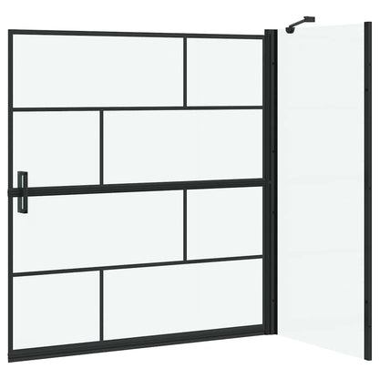 Bad-Duschschirm Schwarz Und Transparent 116 X 68 X 128 Cm
