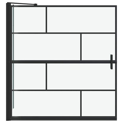 Bad-Duschschirm Schwarz Und Transparent 116 X 68 X 128 Cm