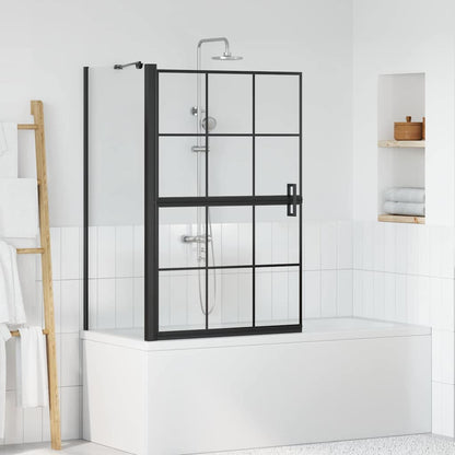 Bad-Duschschirm Schwarz Und Transparent 116 X 68 X 128 Cm