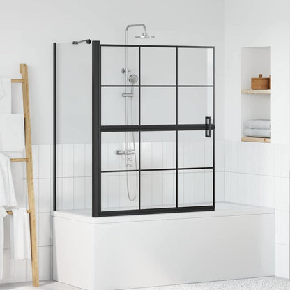 Bad-Duschschirm Schwarz Und Transparent 116 X 68 X 128 Cm