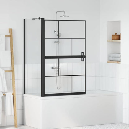 Bad-Duschschirm Schwarz Und Transparent 116 X 68 X 128 Cm