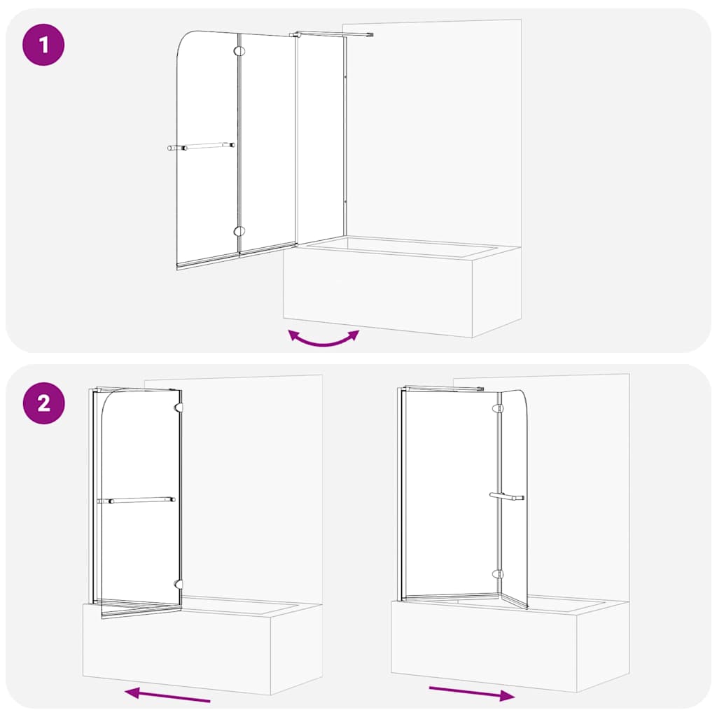 Bi-Falt Duschumhausung 120 X 67 X 129 Cm