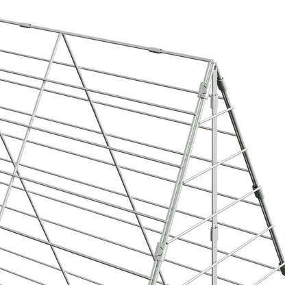 Hühnerkäfig 2 Pcs Silber 600 X 100 X 210 Cm Verzinkter Stahl