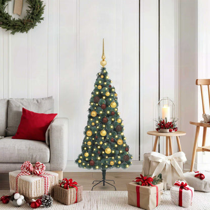 Künstlicher Beleuchteter Weihnachtsbaum Mit Kugel-Set