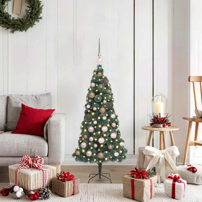 Künstlicher Beleuchteter Weihnachtsbaum Mit Kugel-Set