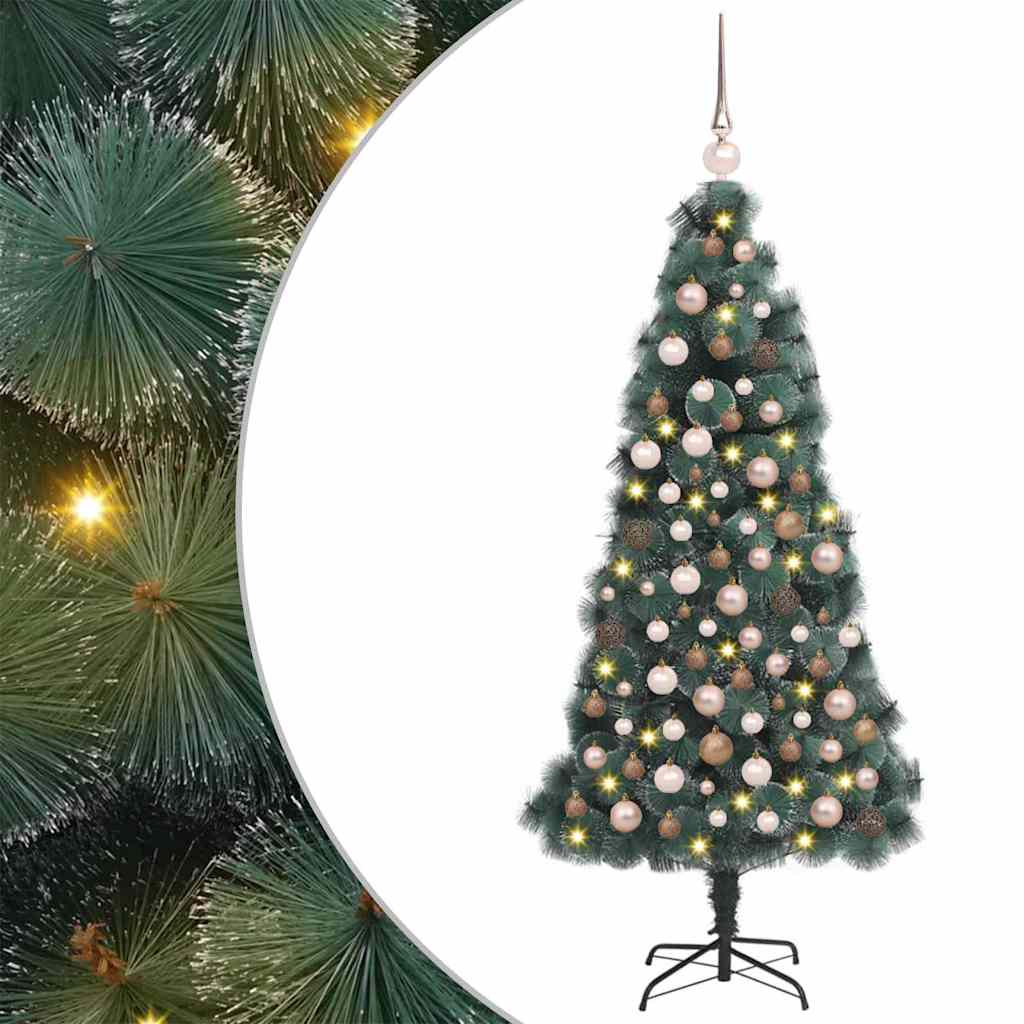 Künstlicher Beleuchteter Weihnachtsbaum Mit Kugel-Set