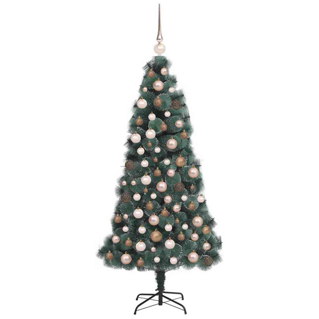 Künstlicher Beleuchteter Weihnachtsbaum Mit Kugel-Set