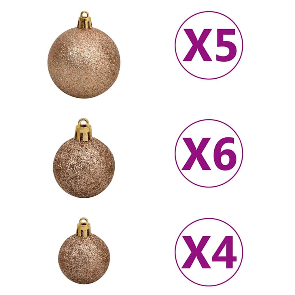 Künstlicher Beleuchteter Weihnachtsbaum Mit Kugel-Set