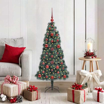 Künstlicher Beleuchteter Weihnachtsbaum Mit Kugel-Set