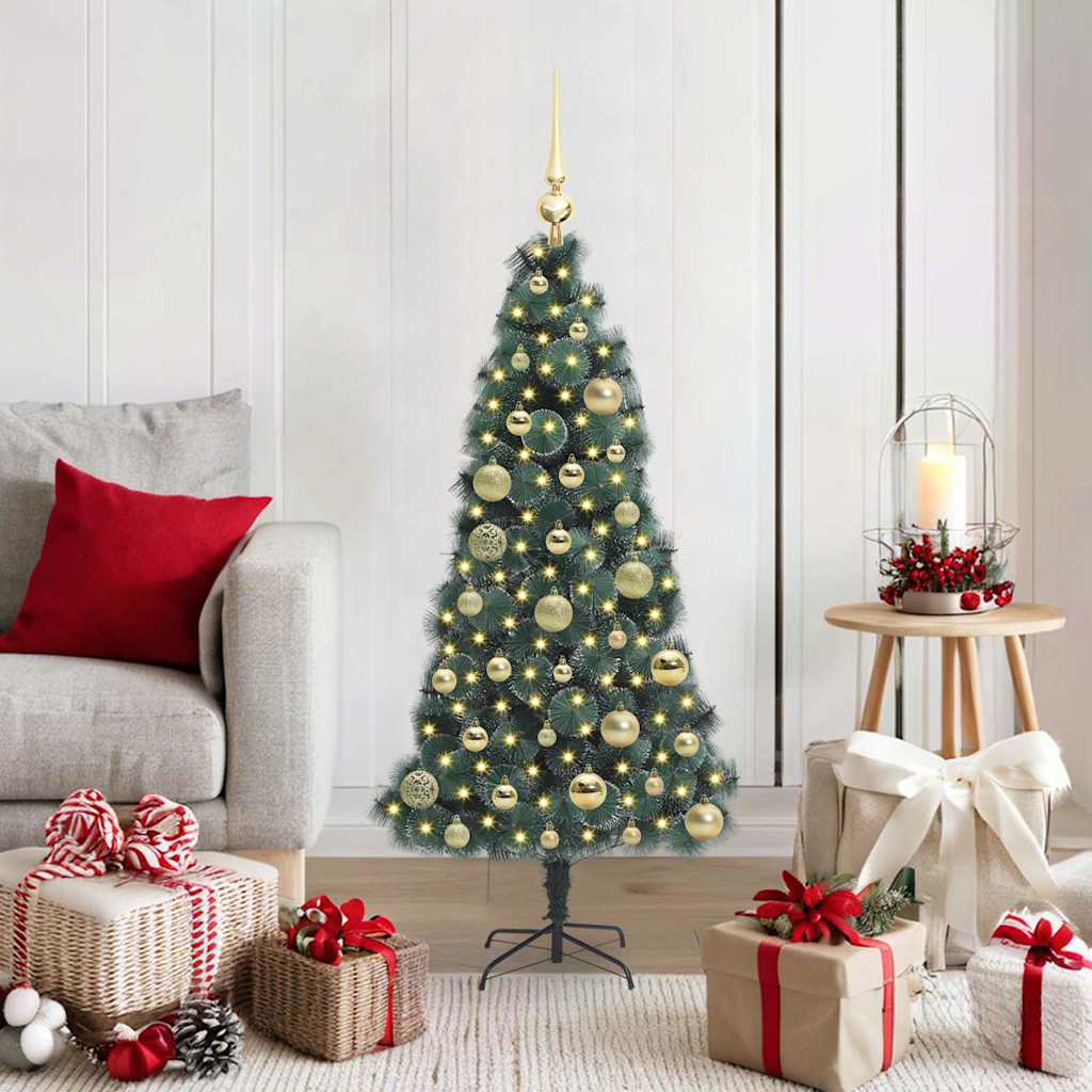 Künstlicher Beleuchteter Weihnachtsbaum Mit Kugel-Set