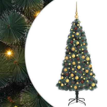 Künstlicher Beleuchteter Weihnachtsbaum Mit Kugel-Set