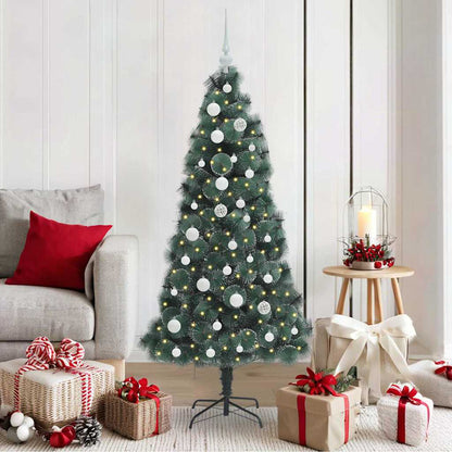 Künstlicher Beleuchteter Weihnachtsbaum Mit Kugel-Set