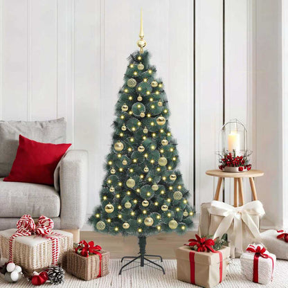 Künstlicher Beleuchteter Weihnachtsbaum Mit Kugel-Set