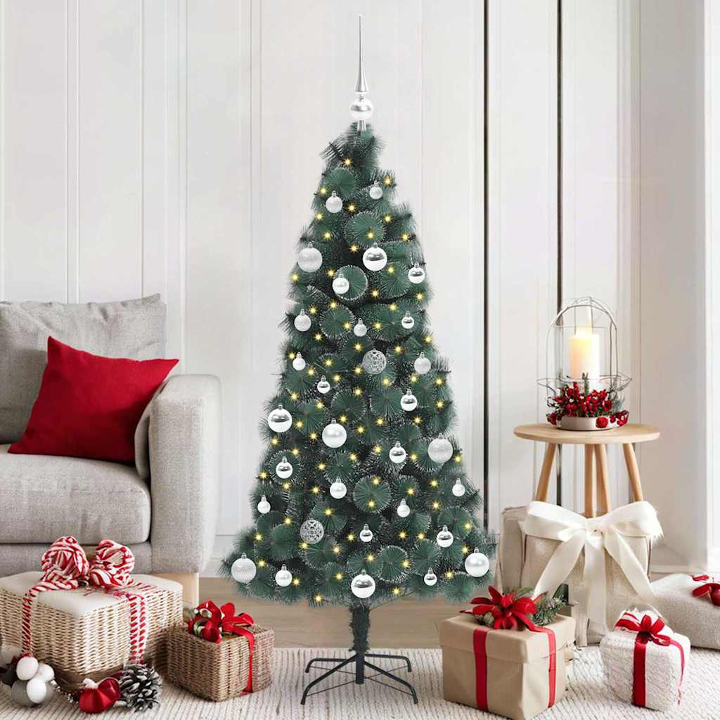 Künstlicher Beleuchteter Weihnachtsbaum Mit Kugel-Set
