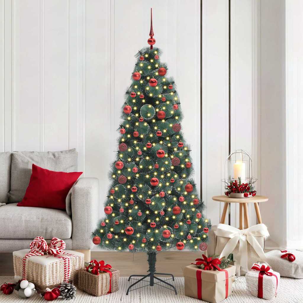 Künstlicher Beleuchteter Weihnachtsbaum Mit Kugel-Set