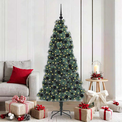 Künstlicher Beleuchteter Weihnachtsbaum Mit Kugel-Set