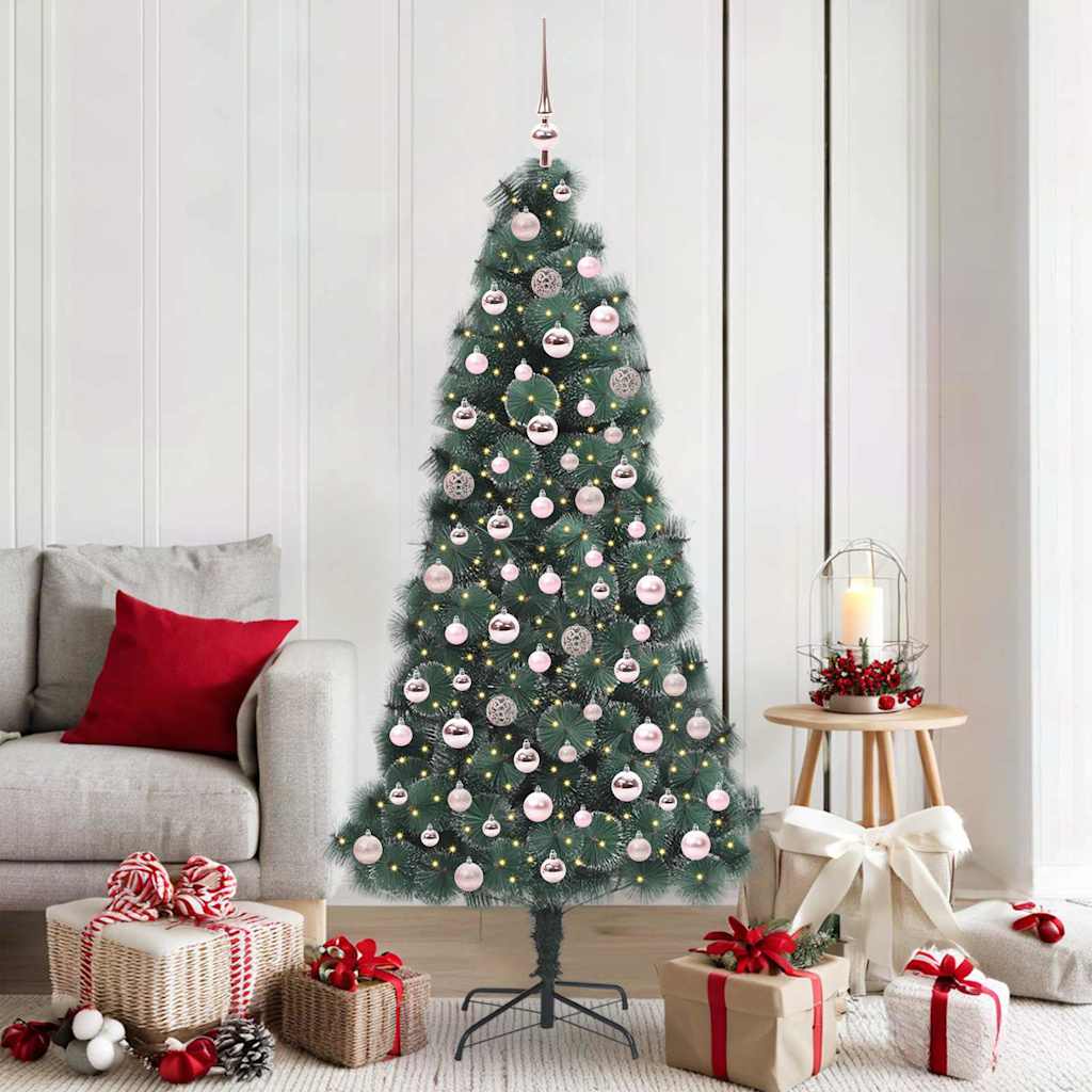 Künstlicher Beleuchteter Weihnachtsbaum Mit Kugel-Set