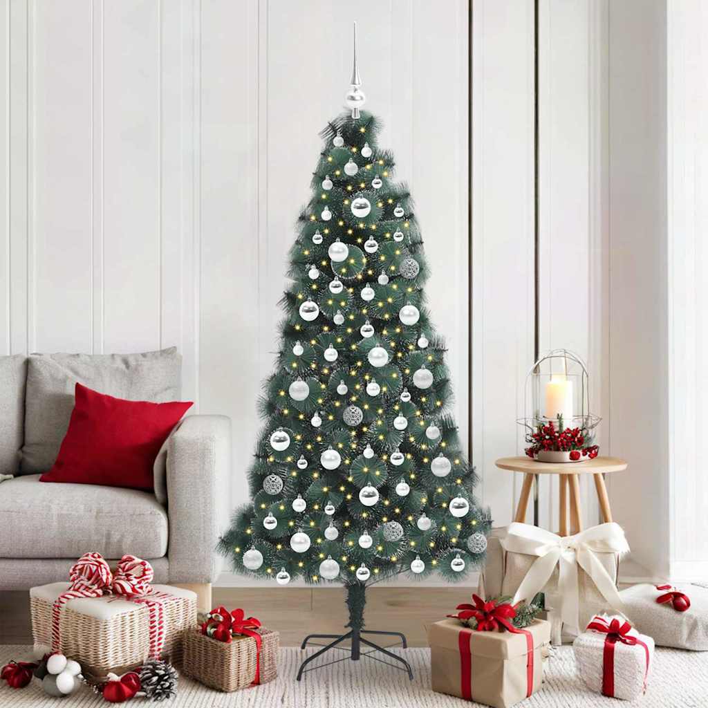 Künstlicher Beleuchteter Weihnachtsbaum Mit Kugel-Set