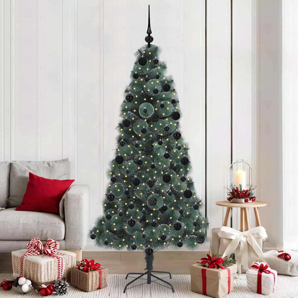 Künstlicher Beleuchteter Weihnachtsbaum Mit Kugel-Set