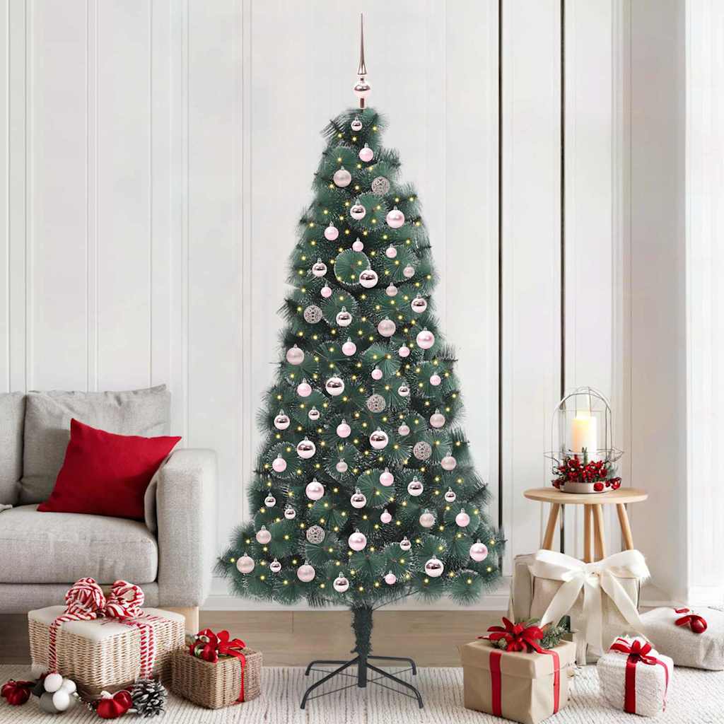 Künstlicher Beleuchteter Weihnachtsbaum Mit Kugel-Set