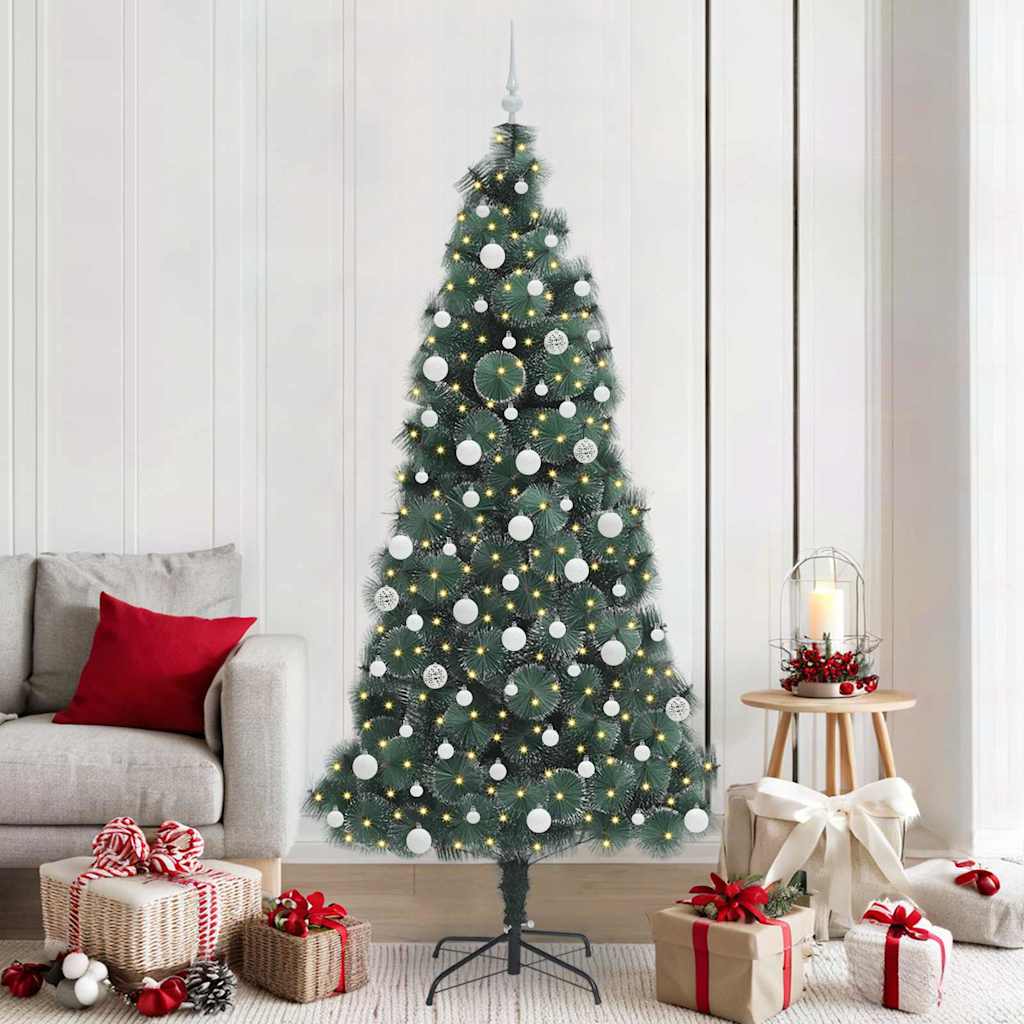 Künstlicher Beleuchteter Weihnachtsbaum Mit Kugel-Set