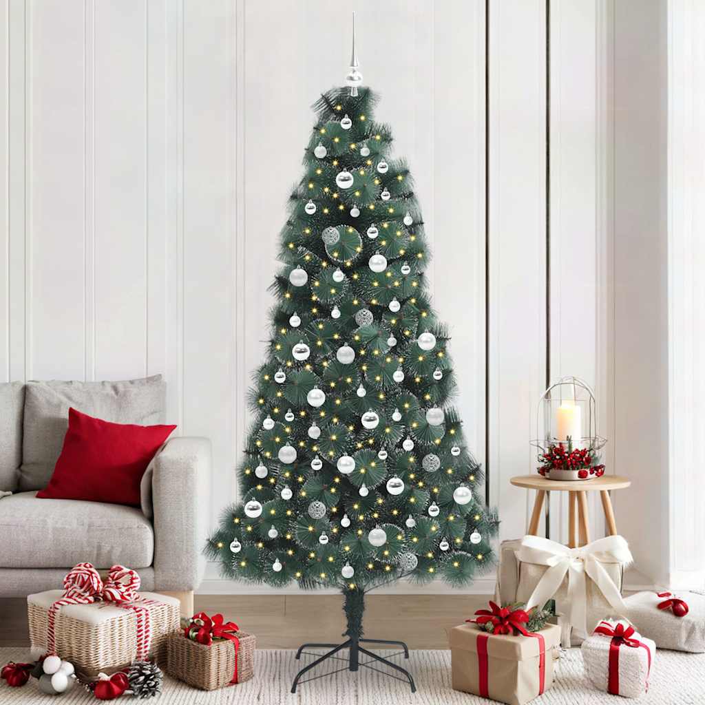 Künstlicher Beleuchteter Weihnachtsbaum Mit Kugel-Set