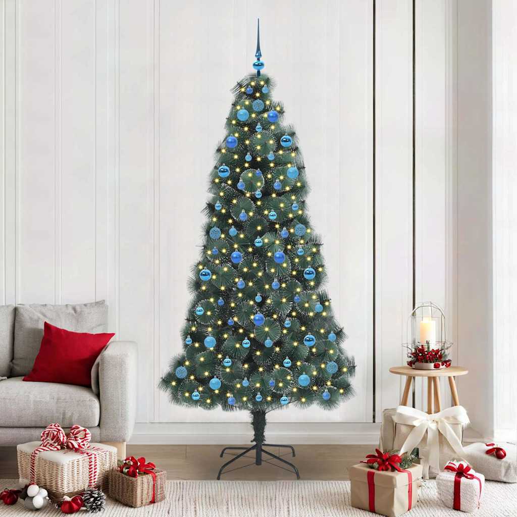 Künstlicher Beleuchteter Weihnachtsbaum Mit Kugel-Set
