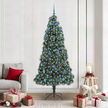 Künstlicher Beleuchteter Weihnachtsbaum Mit Kugel-Set