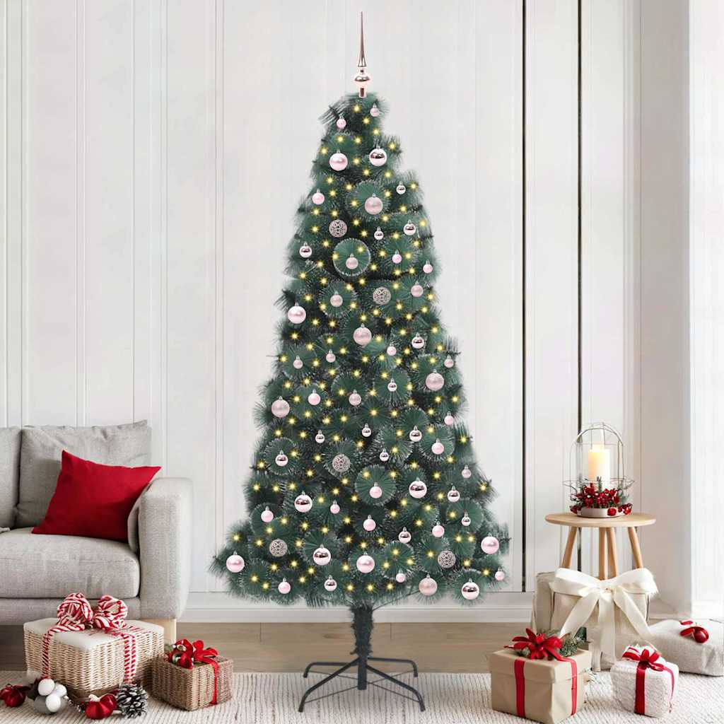 Künstlicher Beleuchteter Weihnachtsbaum Mit Kugel-Set
