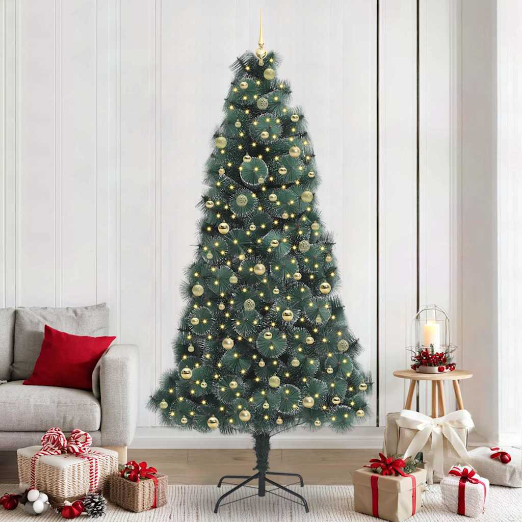 Künstlicher Beleuchteter Weihnachtsbaum Mit Kugel-Set