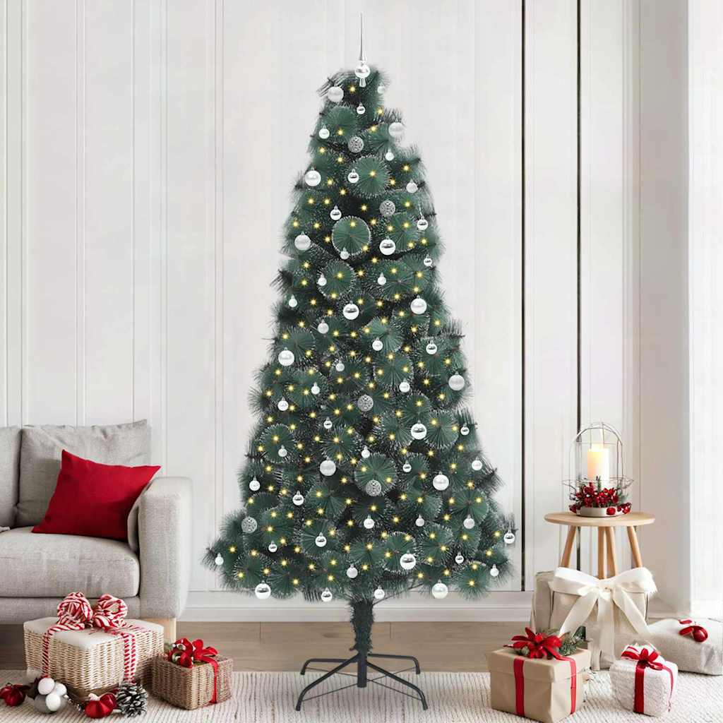 Künstlicher Beleuchteter Weihnachtsbaum Mit Kugel-Set