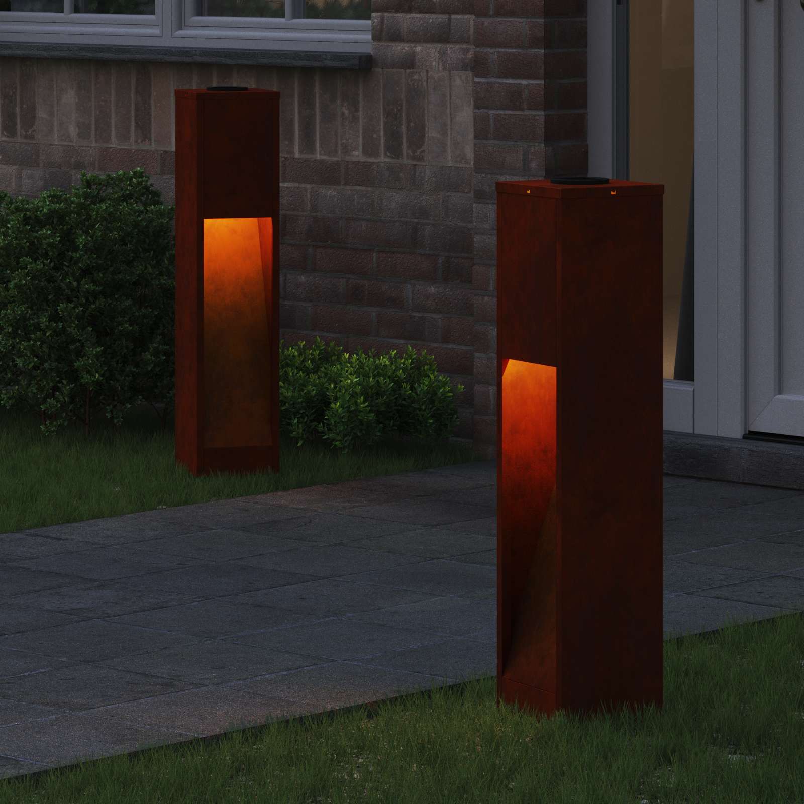 Solar Led Wegeleuchte 2 Pcs Bronze
