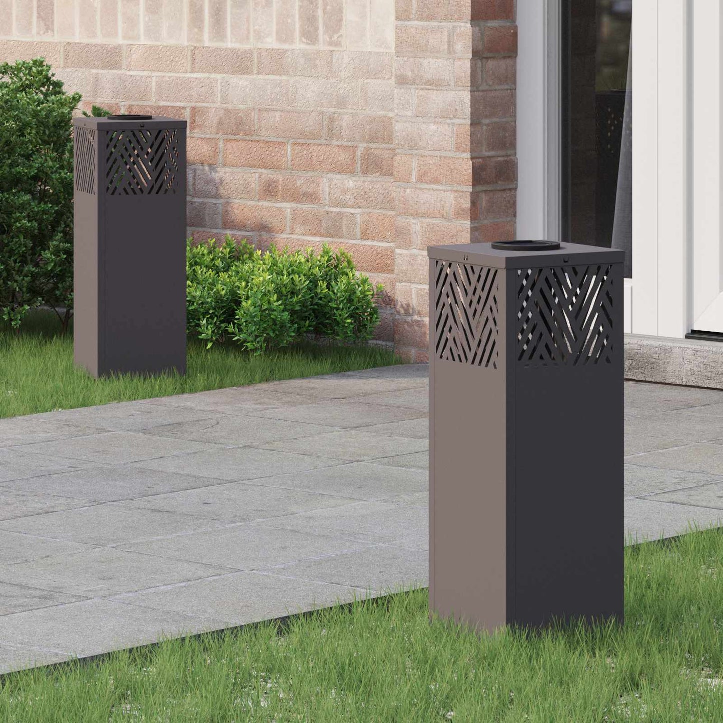 Solar Led Weg Licht 2 Pcs Silber