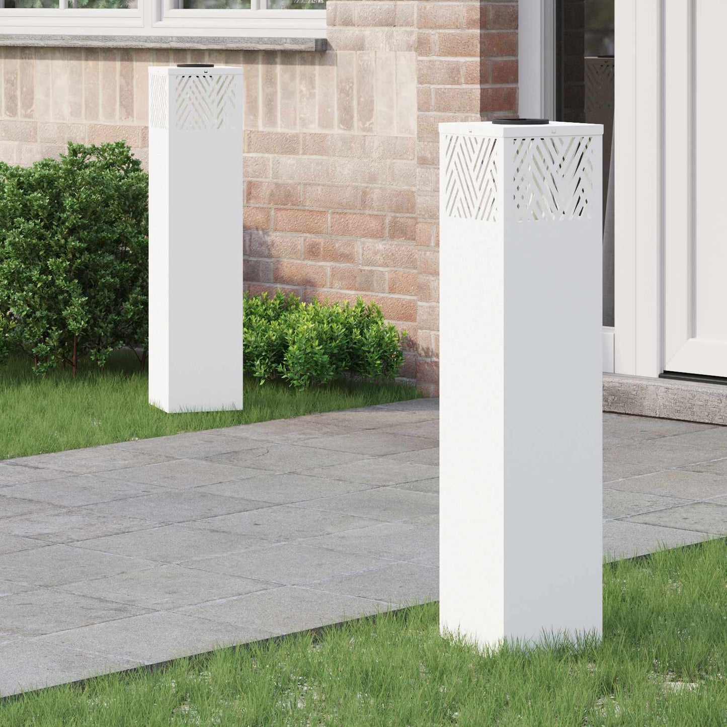 Solar Led Weg Licht 2 Pcs Silber
