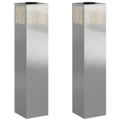 Solar Led Weg Licht 2 Pcs Silber