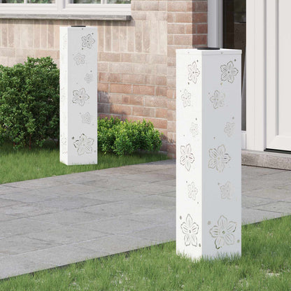 Solar Led Weg Licht 2 Pcs Silber Galvanisiertes Stahl