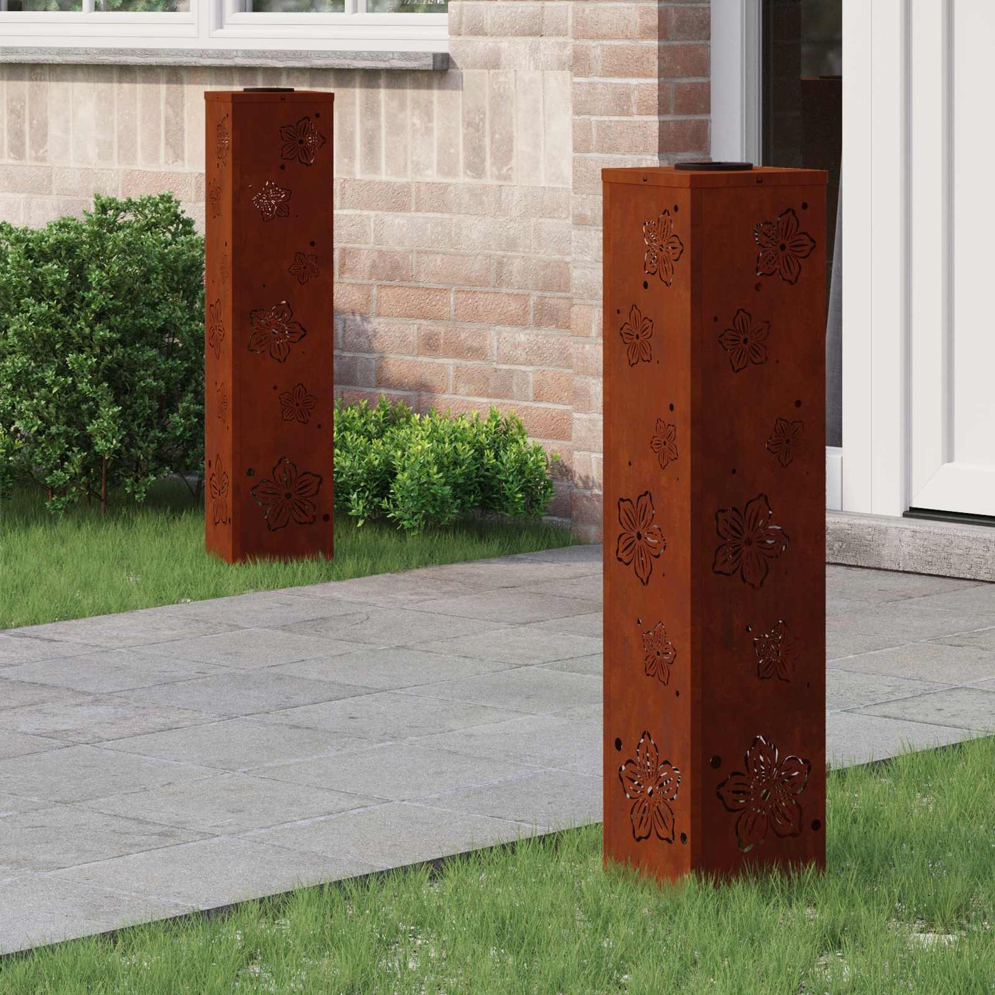Solar Led Weg Licht 2 Pcs Silber Galvanisiertes Stahl