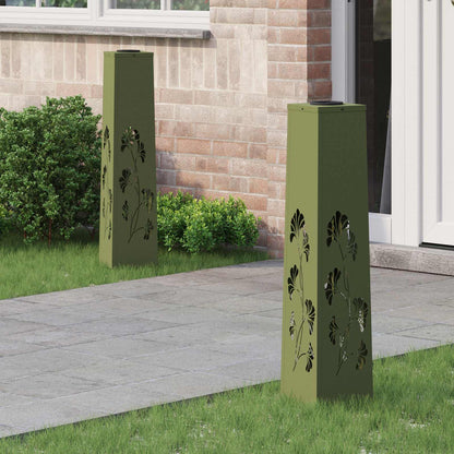 Solar Led Weg Licht 2 Pcs Silber Galvanisiertes Stahl
