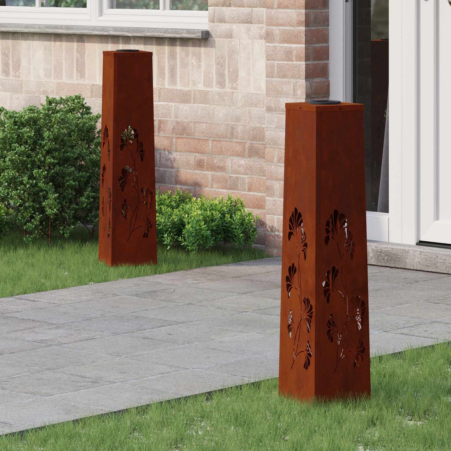 Solar Led Weg Licht 2 Pcs Silber Galvanisiertes Stahl