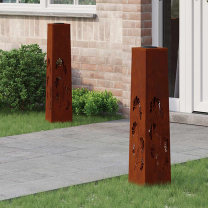 Solar Led Weg Licht 2 Pcs Silber Galvanisiertes Stahl
