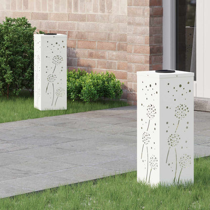Solar Led Weg Licht 2 Pcs Silber Galvanisiertes Stahl