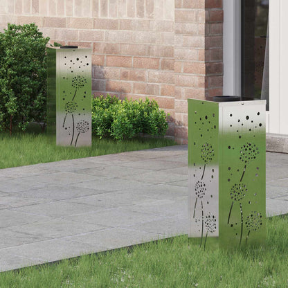 Solar Led Weg Licht 2 Pcs Silber Galvanisiertes Stahl