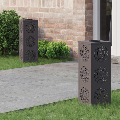 Solar Led Weg Licht 2 Pcs Silber Galvanisiertes Stahl